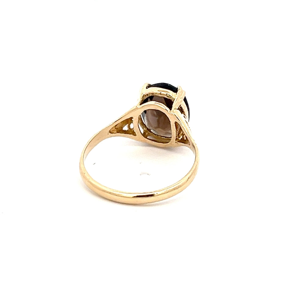9ct Yellow Gold Smokey Quartz Ring NV £180