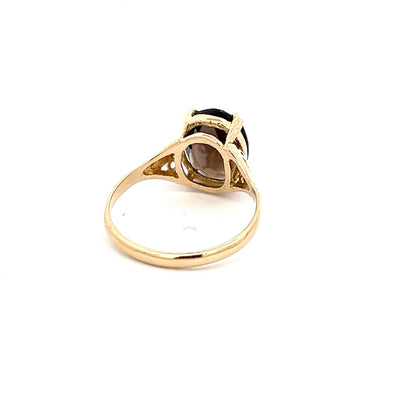 9ct Yellow Gold Smokey Quartz Ring NV £180