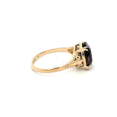 9ct Yellow Gold Smokey Quartz Ring NV £180