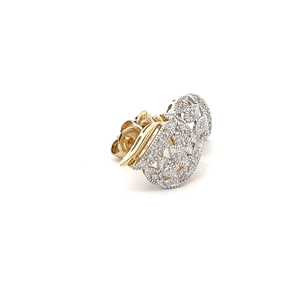 9ct Yellow Gold Diamond Cluster Earrings N.V. £280