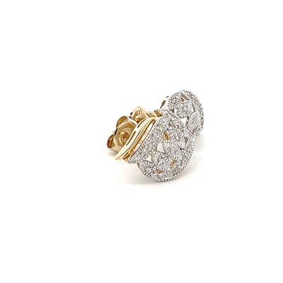 9ct Yellow Gold Diamond Cluster Earrings N.V. £280