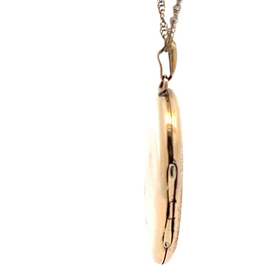 9ct Yellow Gold Locket with Pattern N.V. £1100