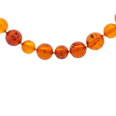 24 Inch Row Of Amber Beads NV £400
