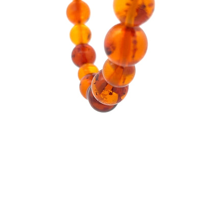 24 Inch Row Of Amber Beads NV £400