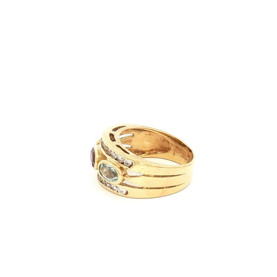 18ct Yellow Gold Multi Stone Ring N.V. £2200