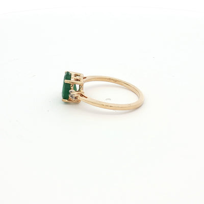 14ct Gold Emerald & Diamond Ring N.V. £1300