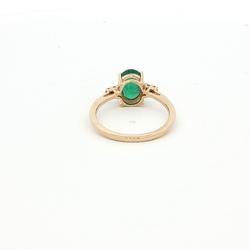 14ct Gold Emerald & Diamond Ring N.V. £1300