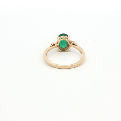 14ct Gold Emerald & Diamond Ring N.V. £1300