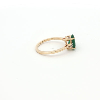 14ct Gold Emerald & Diamond Ring N.V. £1300