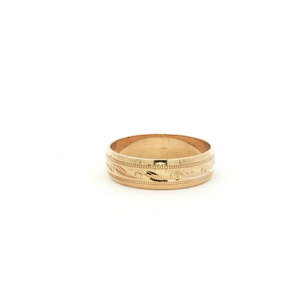 9ct Yellow Gold Patterned Band N.V. £365