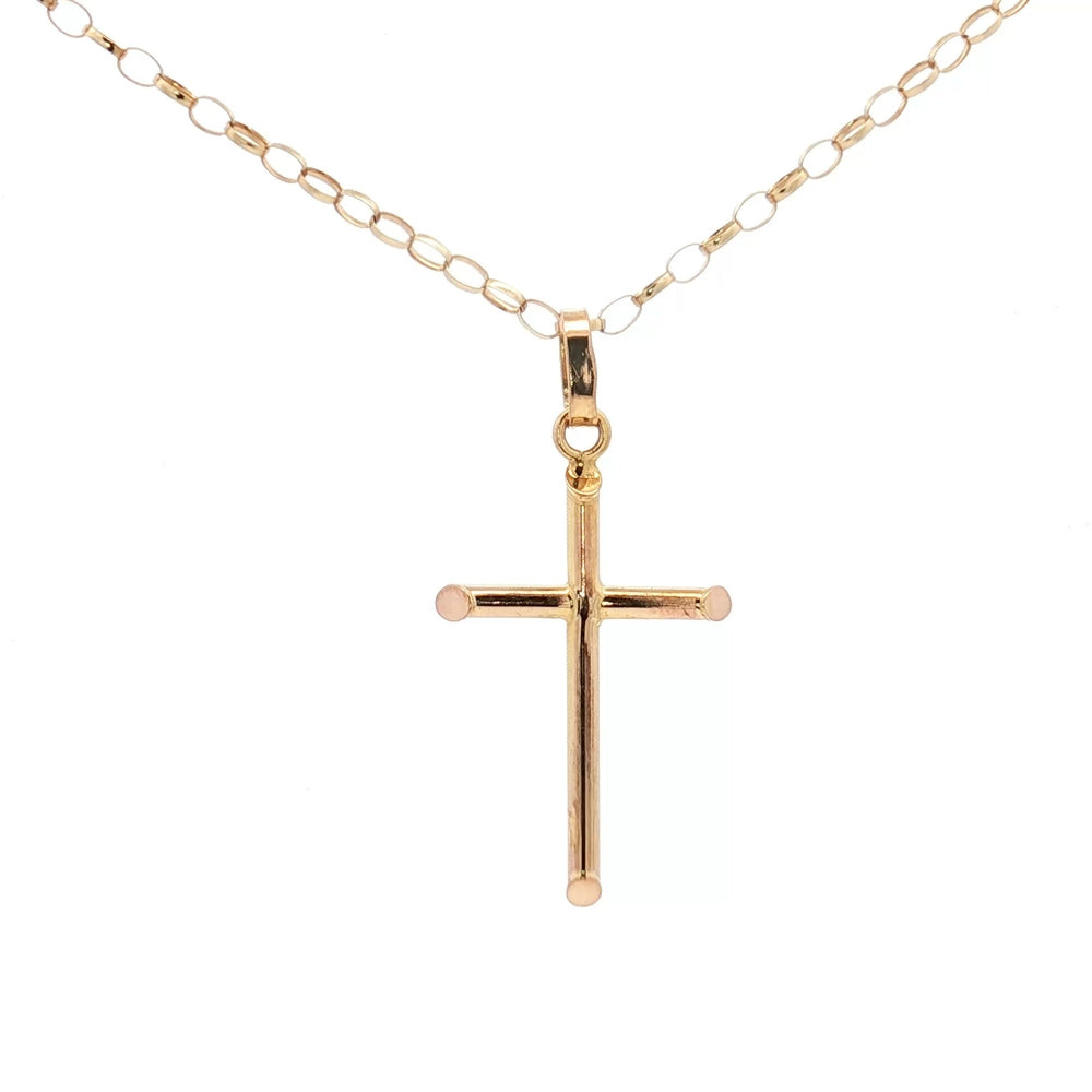 9ct Yellow Gold Cross & Chain N.V. £320