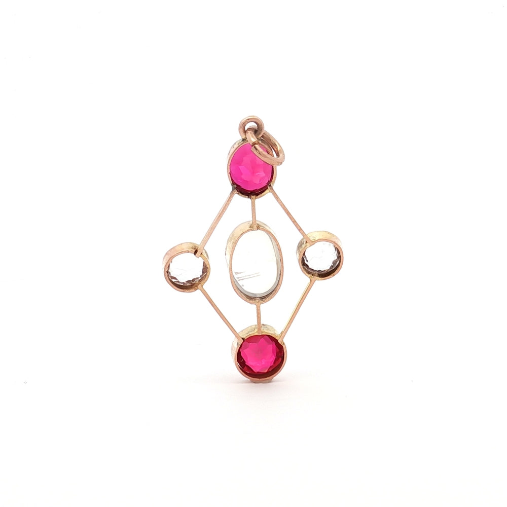 9ct Yellow Gold Antique Paste Pendant N.V. £400