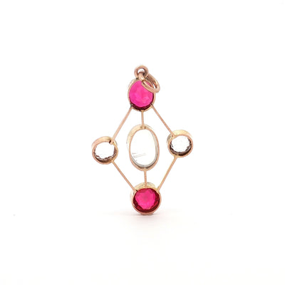 9ct Yellow Gold Antique Paste Pendant N.V. £400