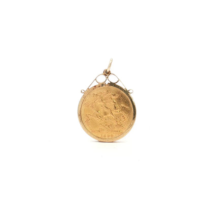 Full Sovereign with 9ct YG Mount N.V. £2000