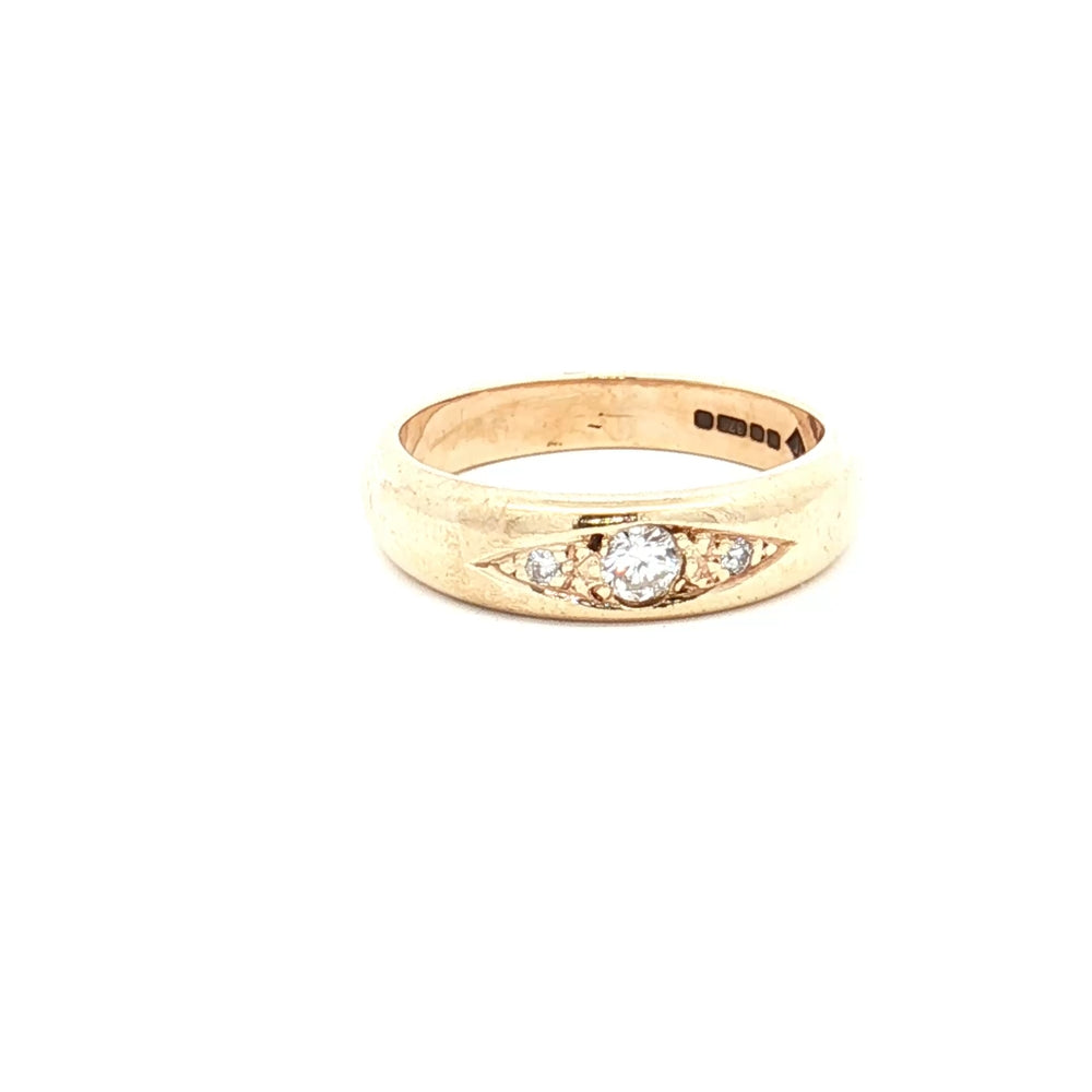 9ct Gold Diamond 3 Stone Ring N.V. £600