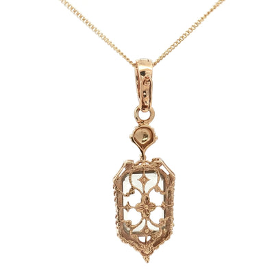 9ct Yellow Gold Quartz Pendant N.V. £1000