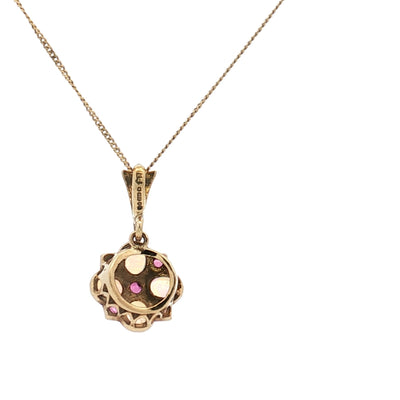 9ct Gold Opal and Ruby Pendant N.V. £450