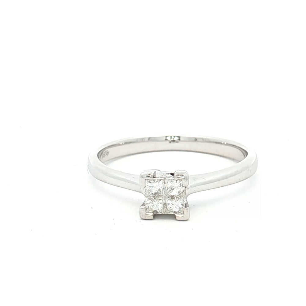 18ct White Gold 0.20ct Diamond Ring N.V. £900