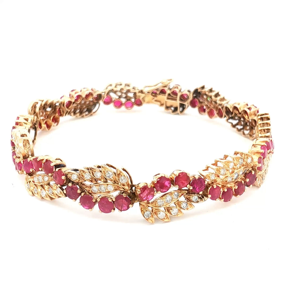 18ct Gold Ruby & Diamond Bracelet N.V. £9500