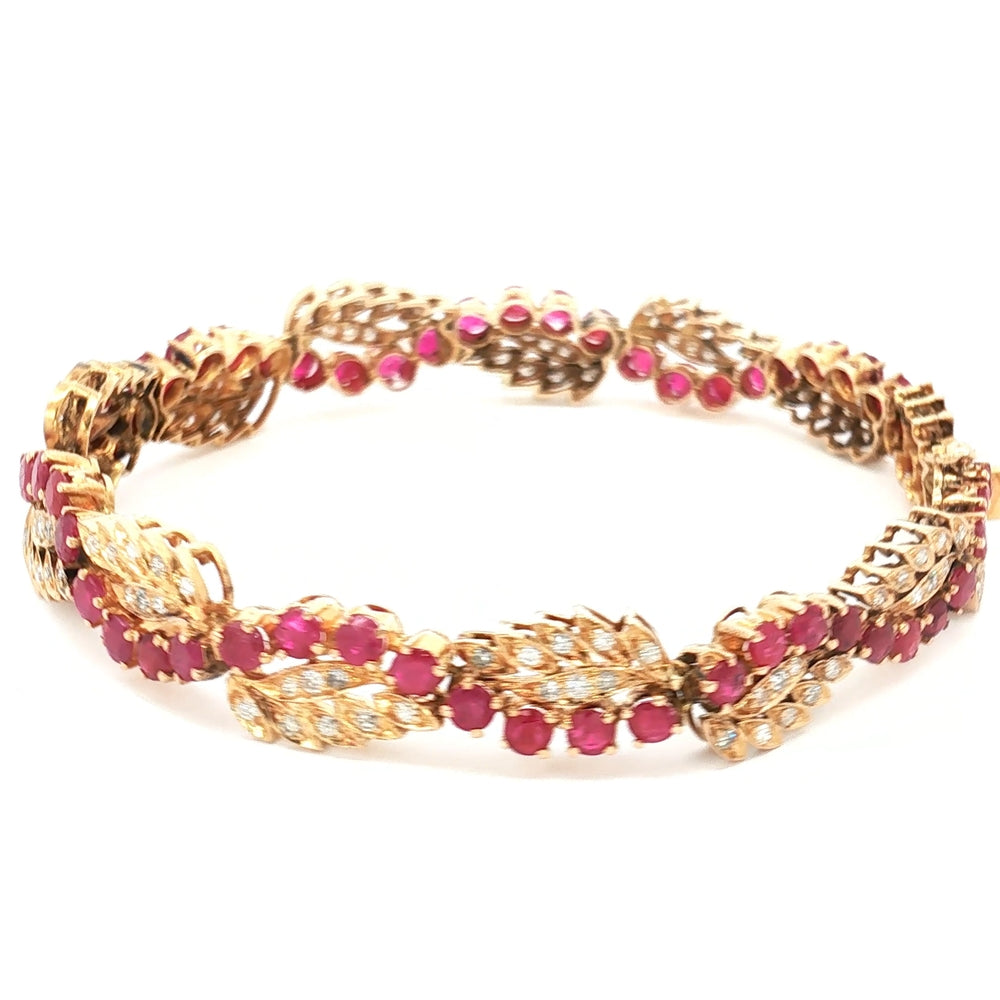 18ct Gold Ruby & Diamond Bracelet N.V. £9500