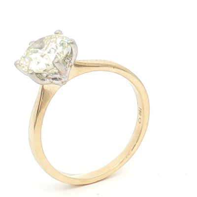 2.10ct, 18ct Yellow gold Diamond Solitaire Ring NV £14,000