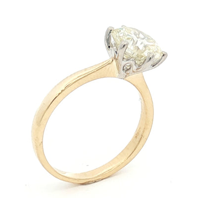 2.10ct, 18ct Yellow gold Diamond Solitaire Ring NV £14,000