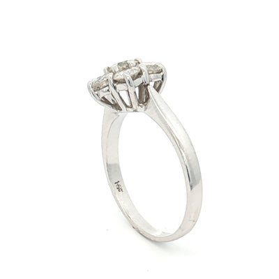 18ct Flower Cluster Diamond Ring N.V. £3800