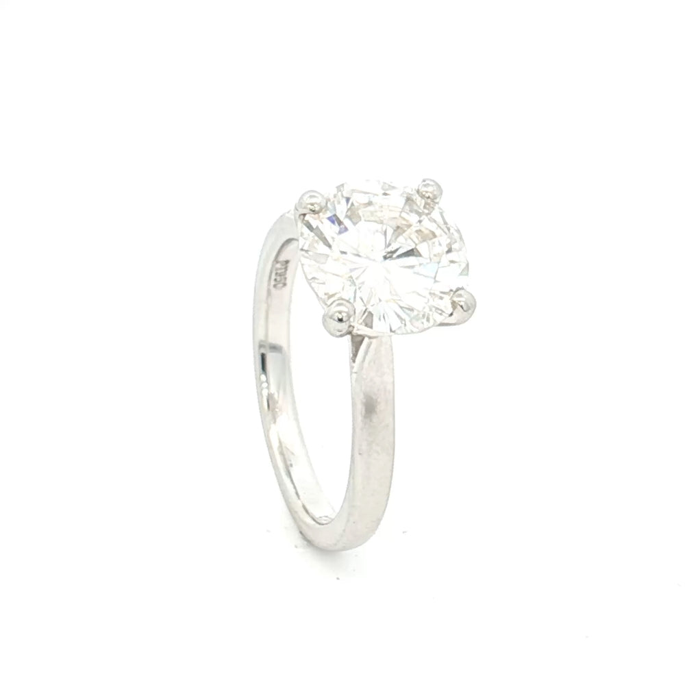 Platinum 3.30ct Solitaire Diamond Ring N.V. £56,000