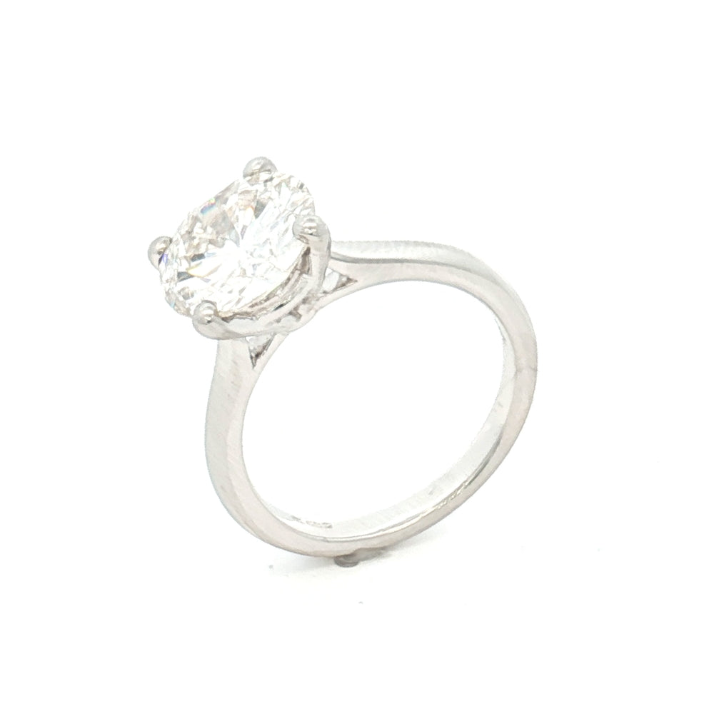 Platinum 3.30ct Solitaire Diamond Ring N.V. £56,000