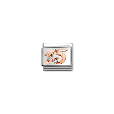 Rose Gold CZ 15 Charm