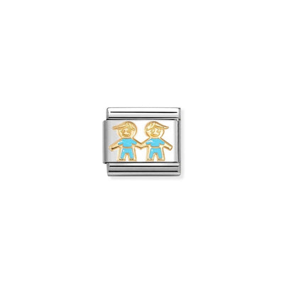 Classic Gold Brothers Charm