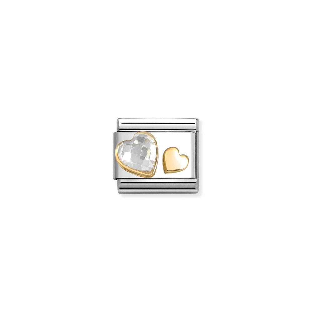 Classic Gold CZ Heart Charm