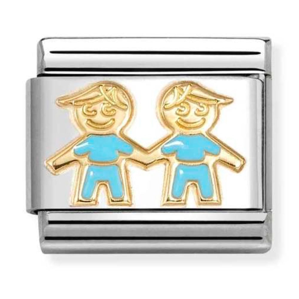 Classic Gold Brothers Charm