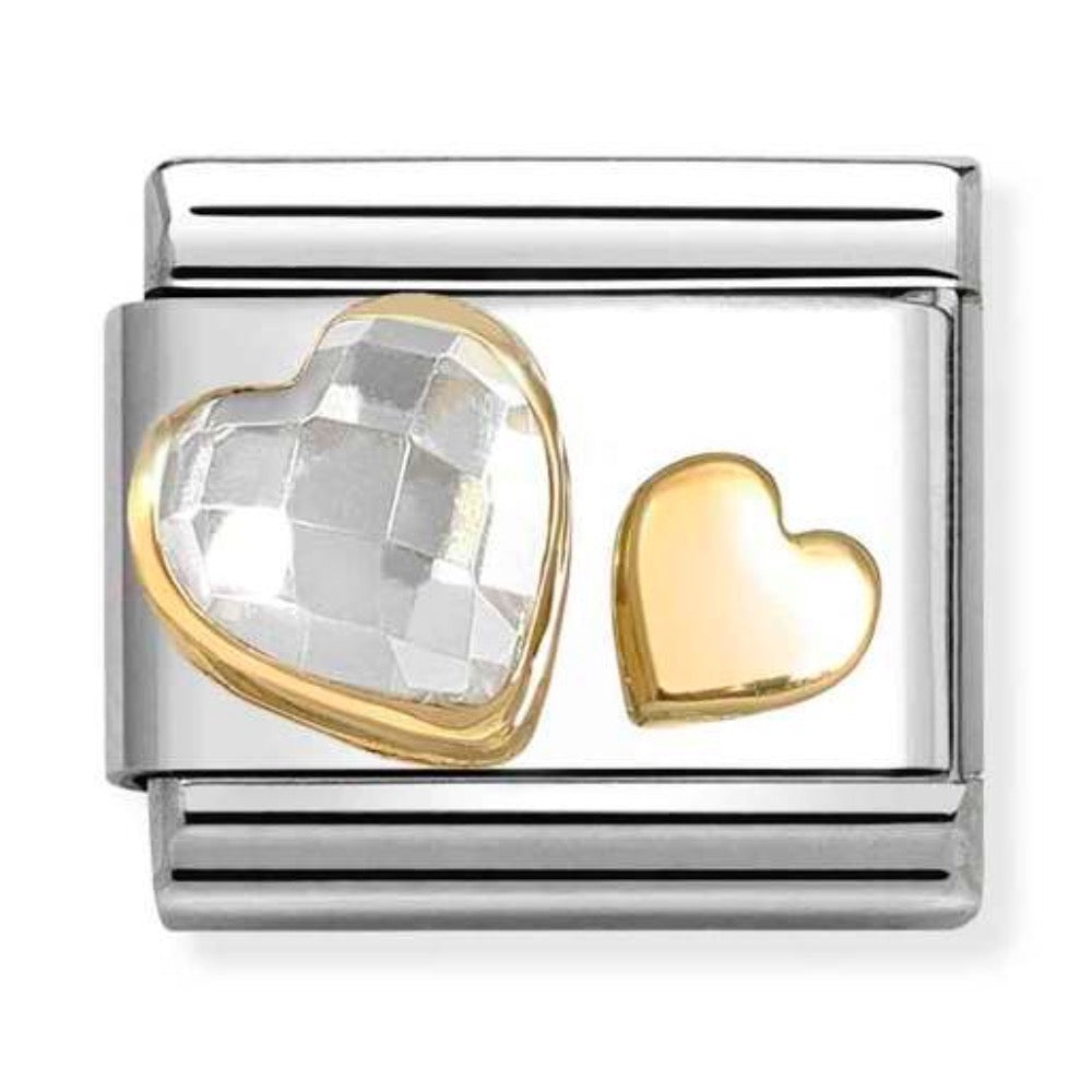 Classic Gold CZ Heart Charm