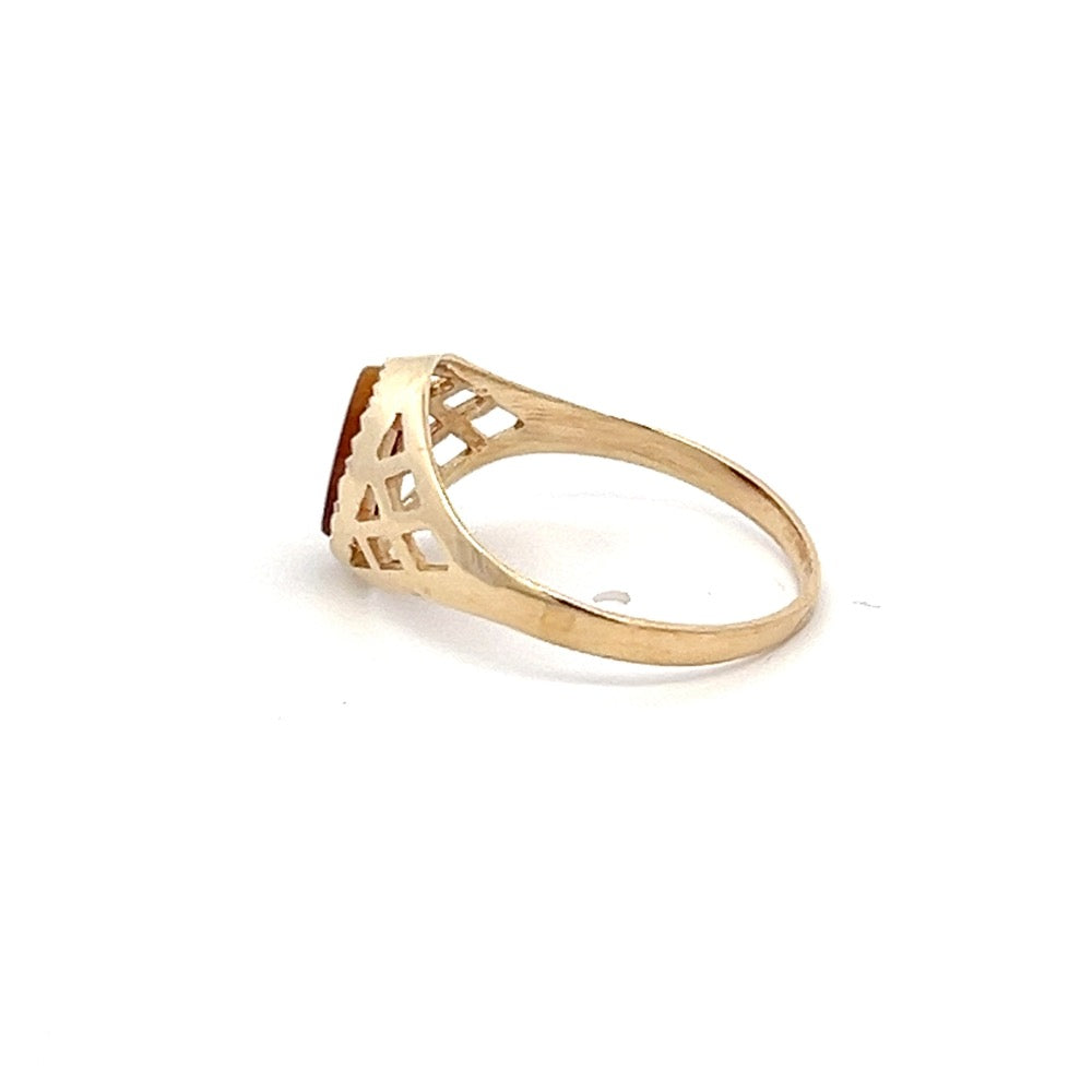 9ct Yellow Gold Tigers Eye Ring N.V. £200