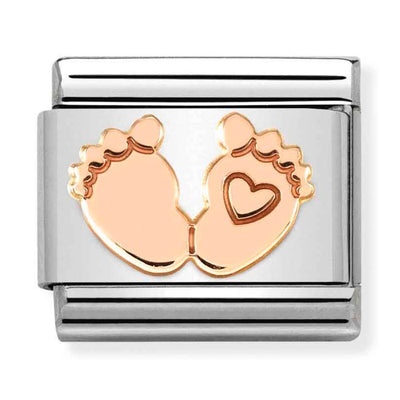 Nomination Rose Gold Baby Feet Charm