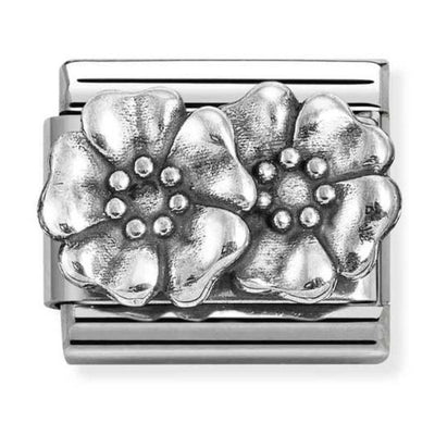 Silvershine Double Flower Charm