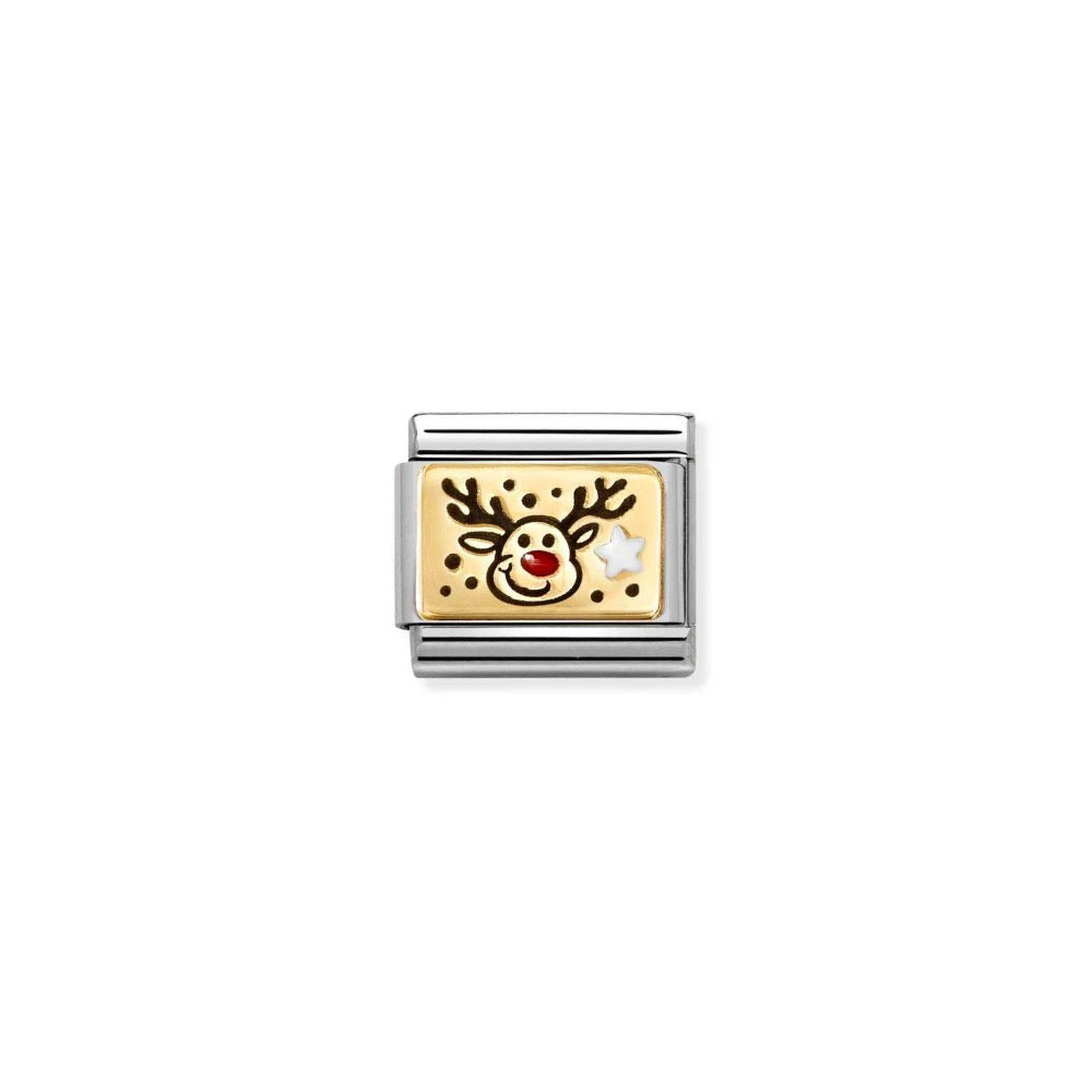 Classic Gold Reindeer Charm