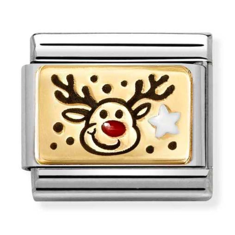 Classic Gold Reindeer Charm