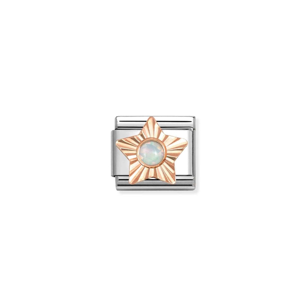 Nomination Rose Gold Opal Star Charm
