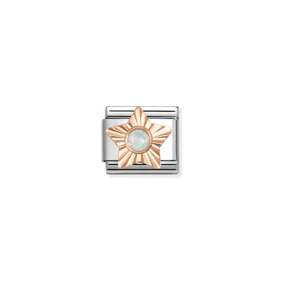 Nomination Rose Gold Opal Star Charm