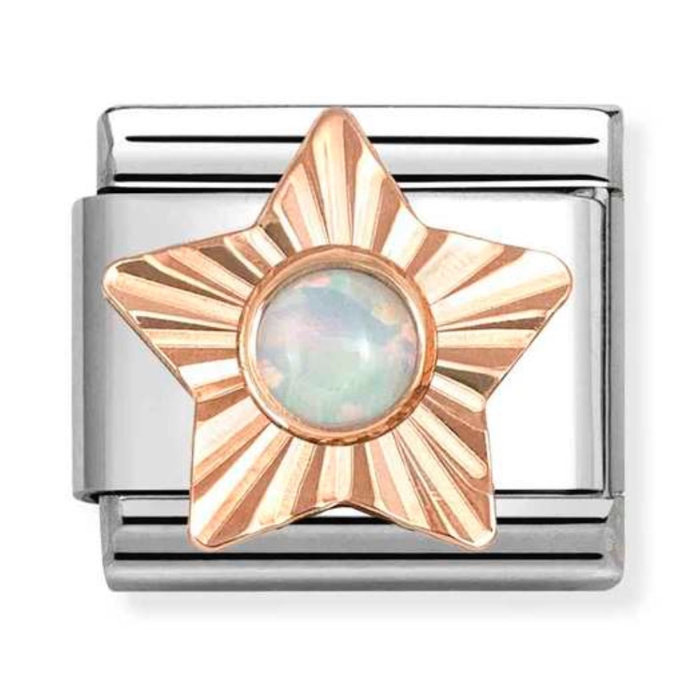 Nomination Rose Gold Opal Star Charm
