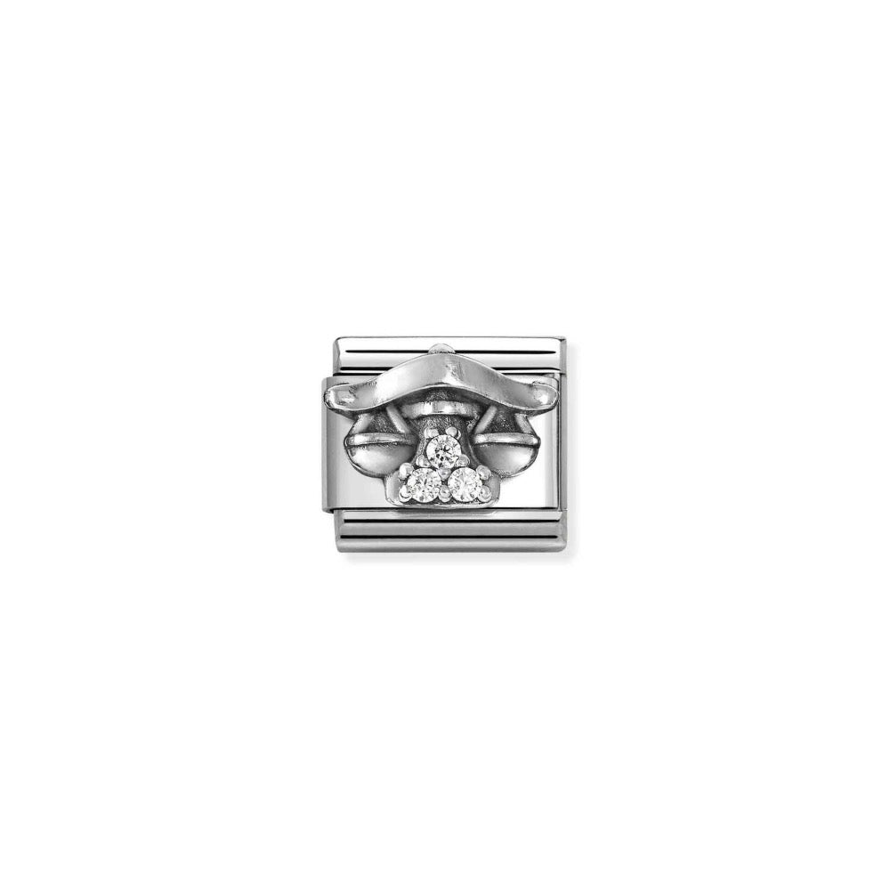 Silvershine CZ Libra Charm