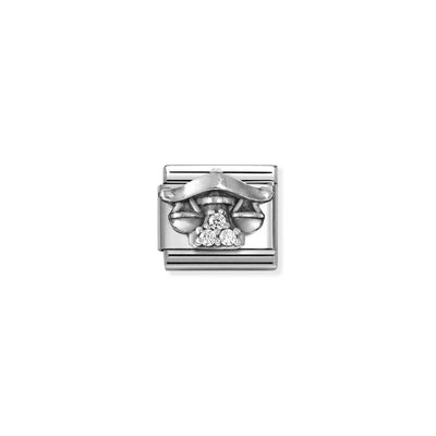 Silvershine CZ Libra Charm