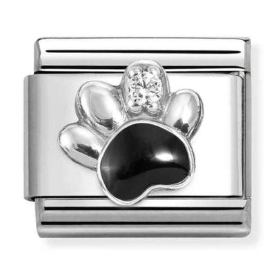 Silvershine Black Paw Charm