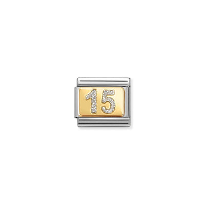 Classic Gold Glitter 15 Charm