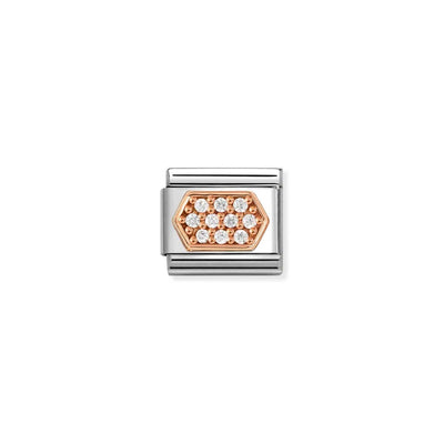 Rose Gold CZ Pave Charm