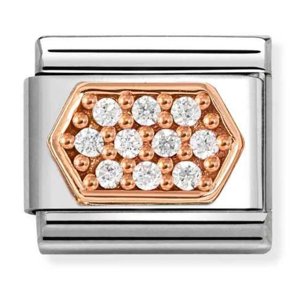 Rose Gold CZ Pave Charm