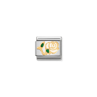 Nomination White Rose Charm