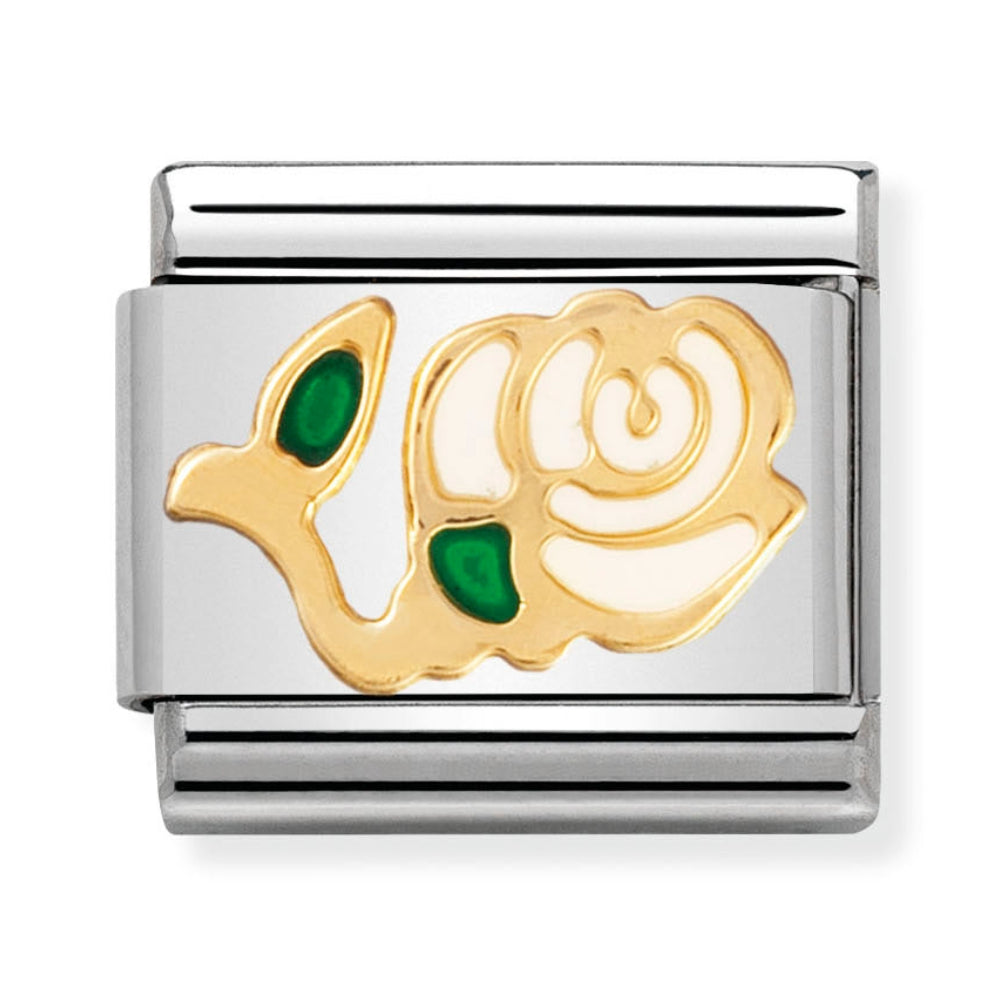 Nomination White Rose Charm